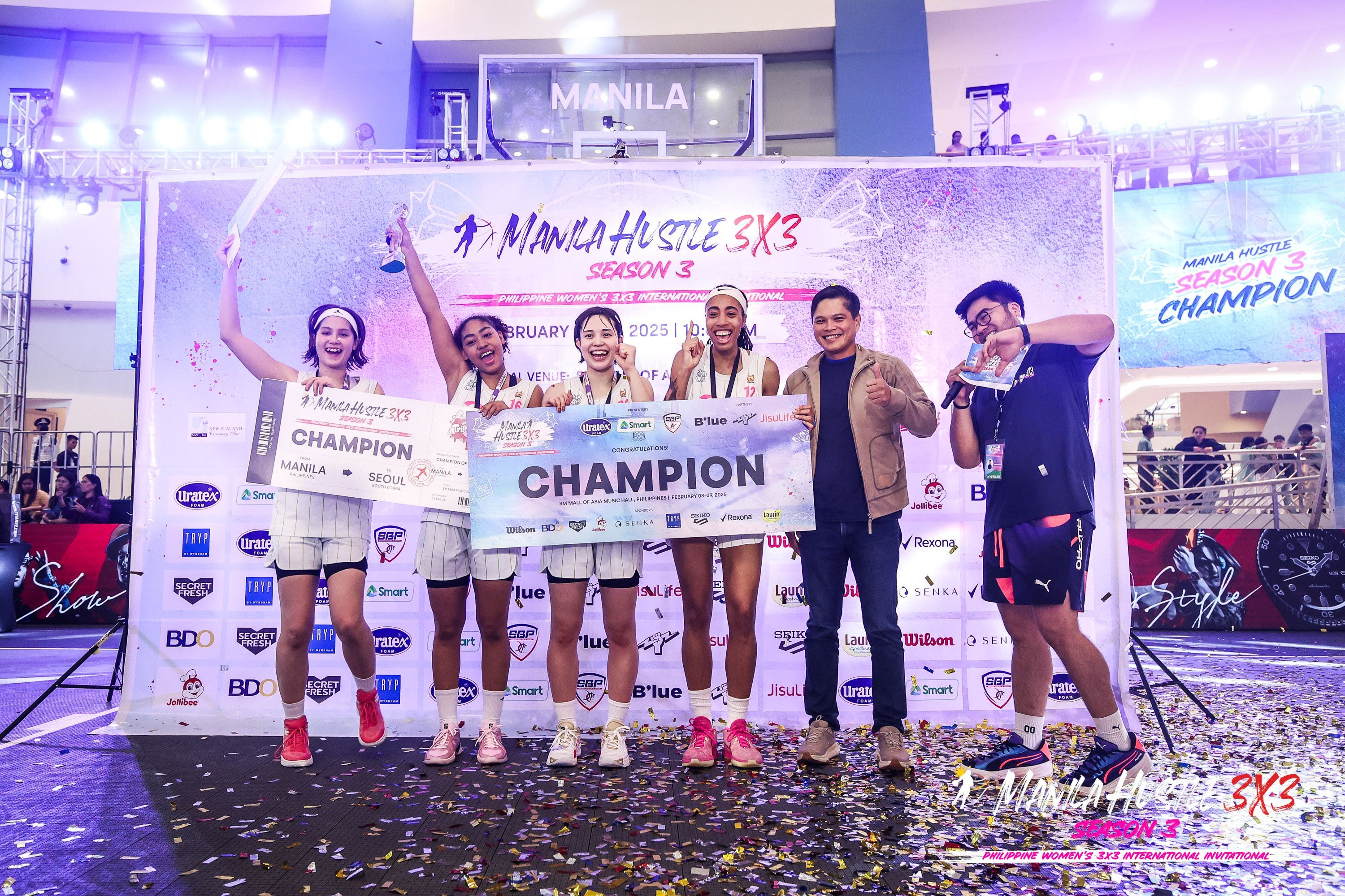 Zoos Tokyo emerged as champions of the Manila Hustle 3x3 Season 3, February 9, 2025 at the SM Mall of Asia Music Hall.