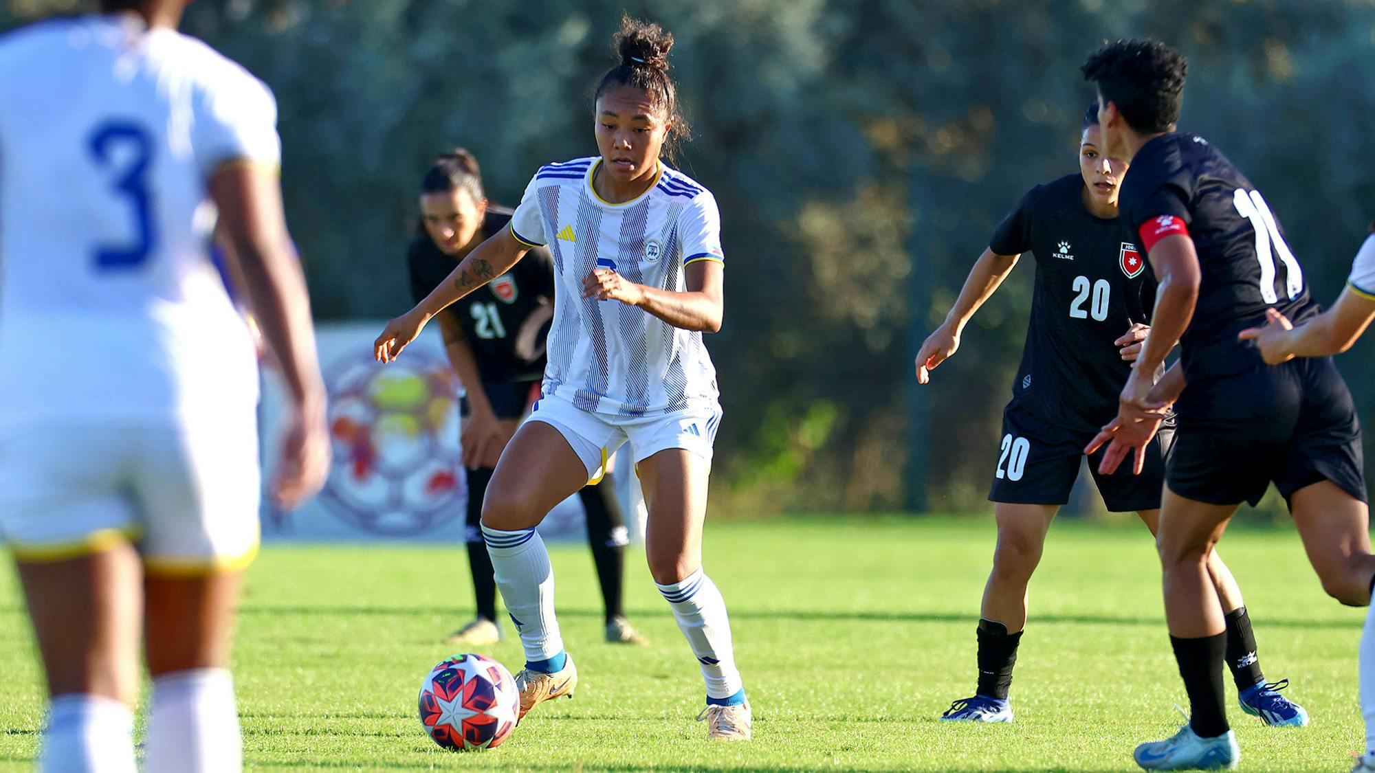 Sarina Bolden steered the Philippine Women’s Football Team as they began their campaign with a commanding 3-0 victory over Jordan in an international friendly during the Pink Ladies Week tournament in Antalya, Turkey.