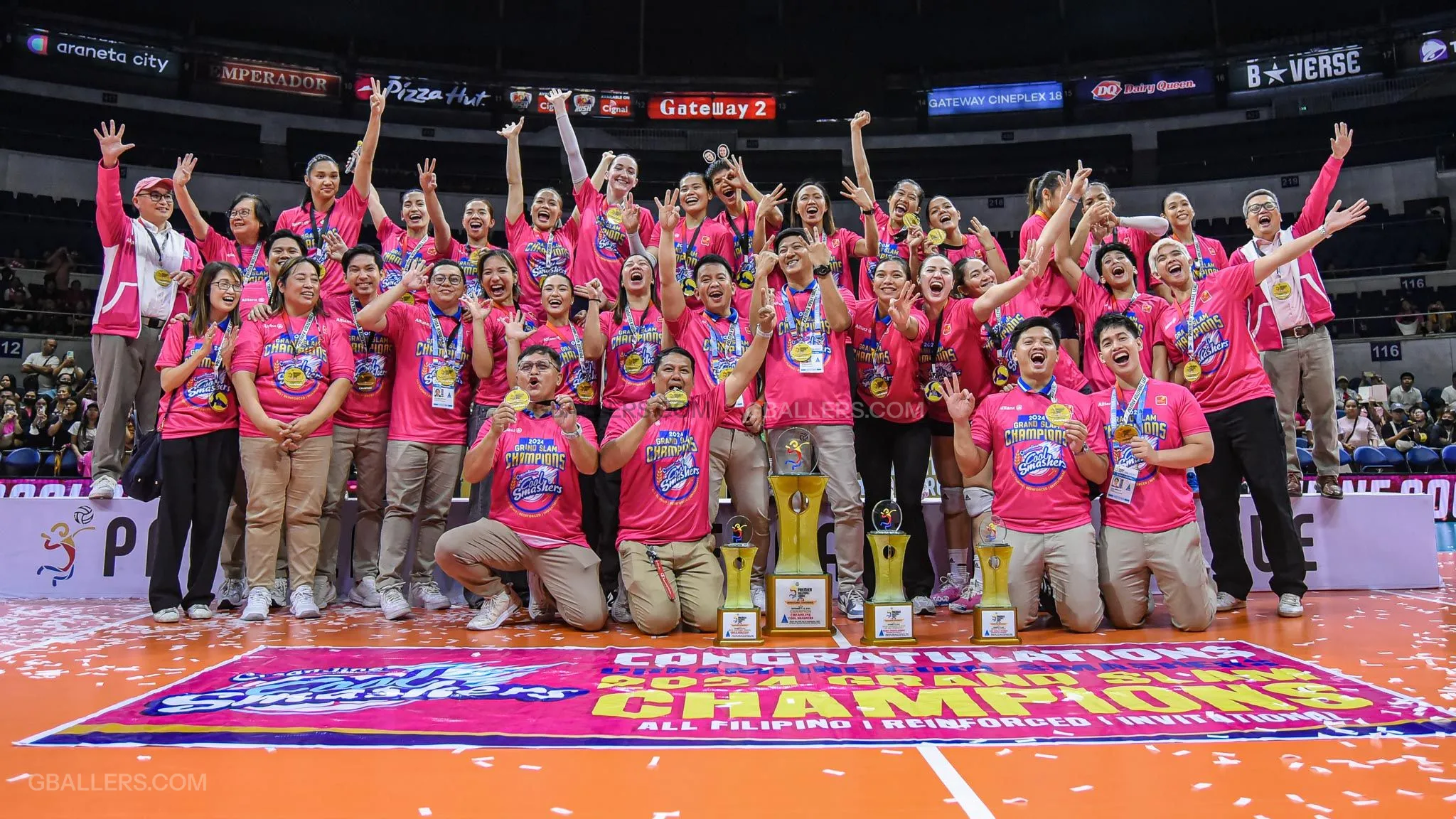 The Creamline Cool Smashers extended their record as champions after bagging their 10th overall title and became the first Premier Volleyball League (PVL) team to win three conferences in one season.