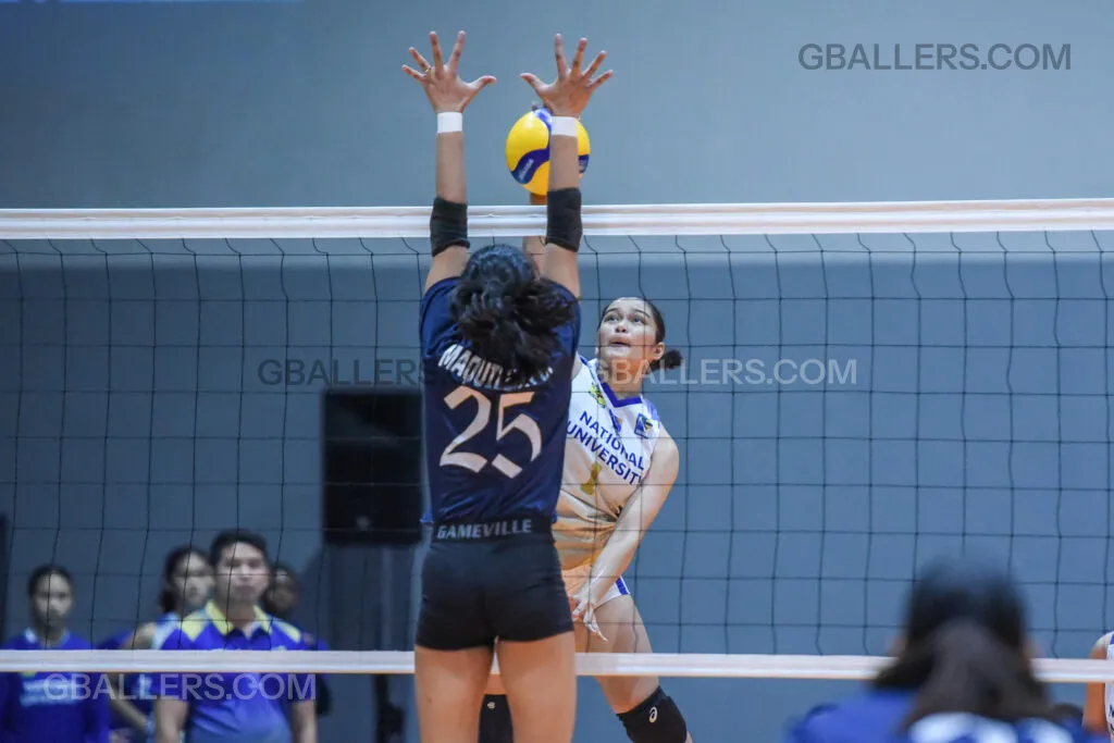 The National University Lady Bulldogs tripped Colegio de San Juan de Letran Lady Knights in its first game of the 2024 V-League Women’s Collegiate Challenge on Wednesday at the Paco Arena in Manila.
