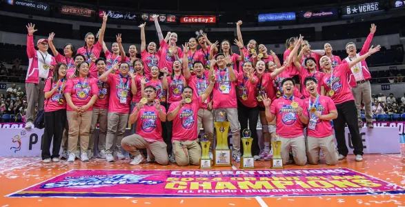 The Creamline Cool Smashers extended their record as champions after bagging their 10th overall title and became the first Premier Volleyball League (PVL) team to win three conferences in one season.