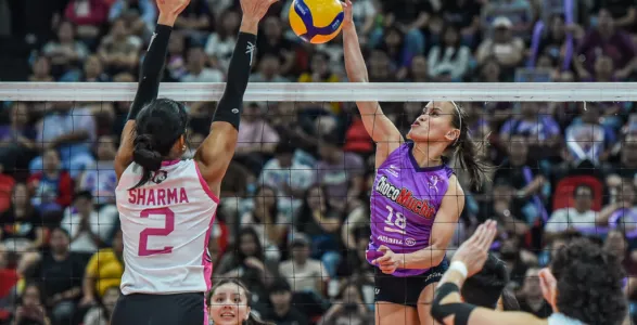 Sisi Rondina fired 18 points for the Choco Mucho Flying Titans in their match against the Akari Chargers at the Philsports Arena on Saturday, February 8